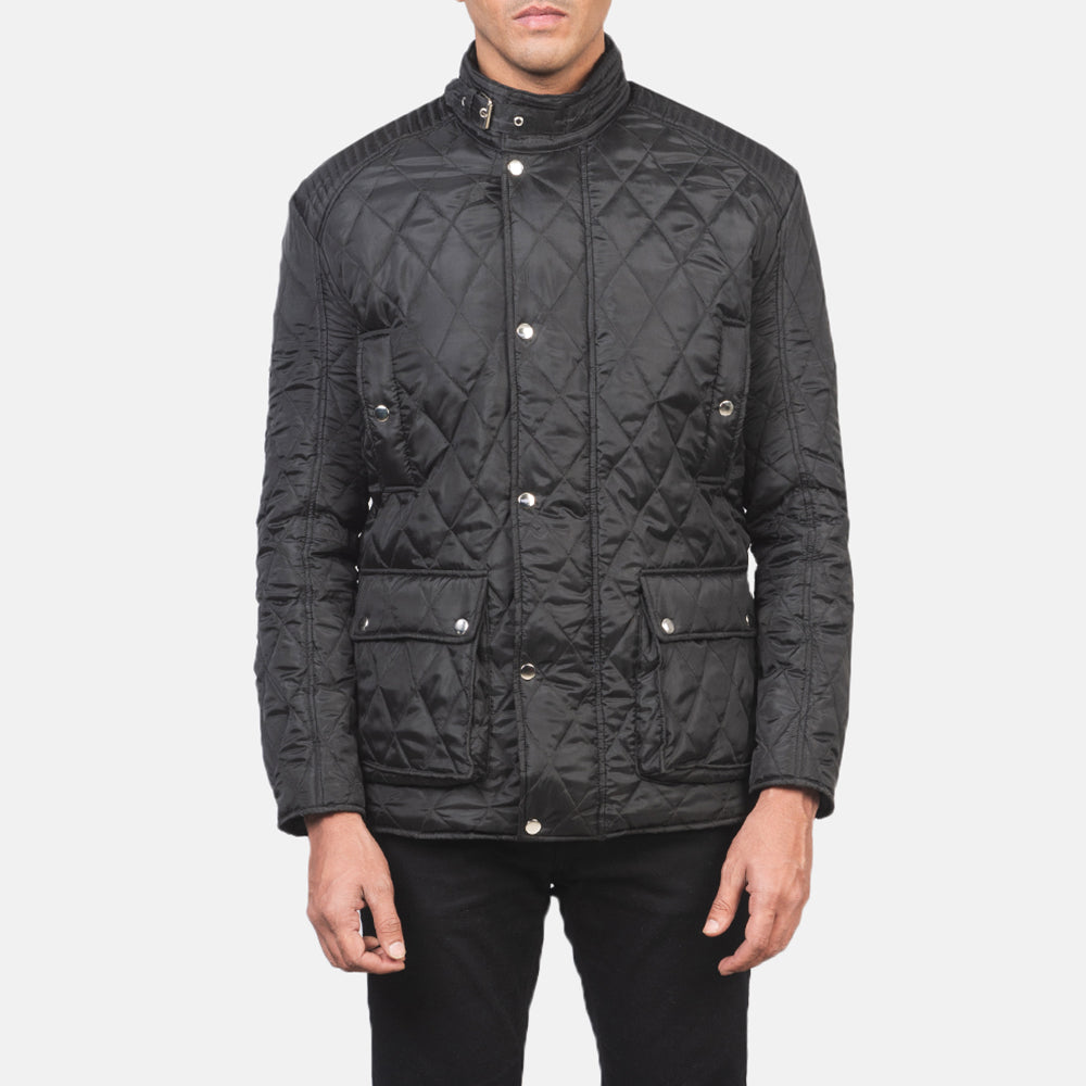 Barry Black Quilted Windbreaker Jacket
