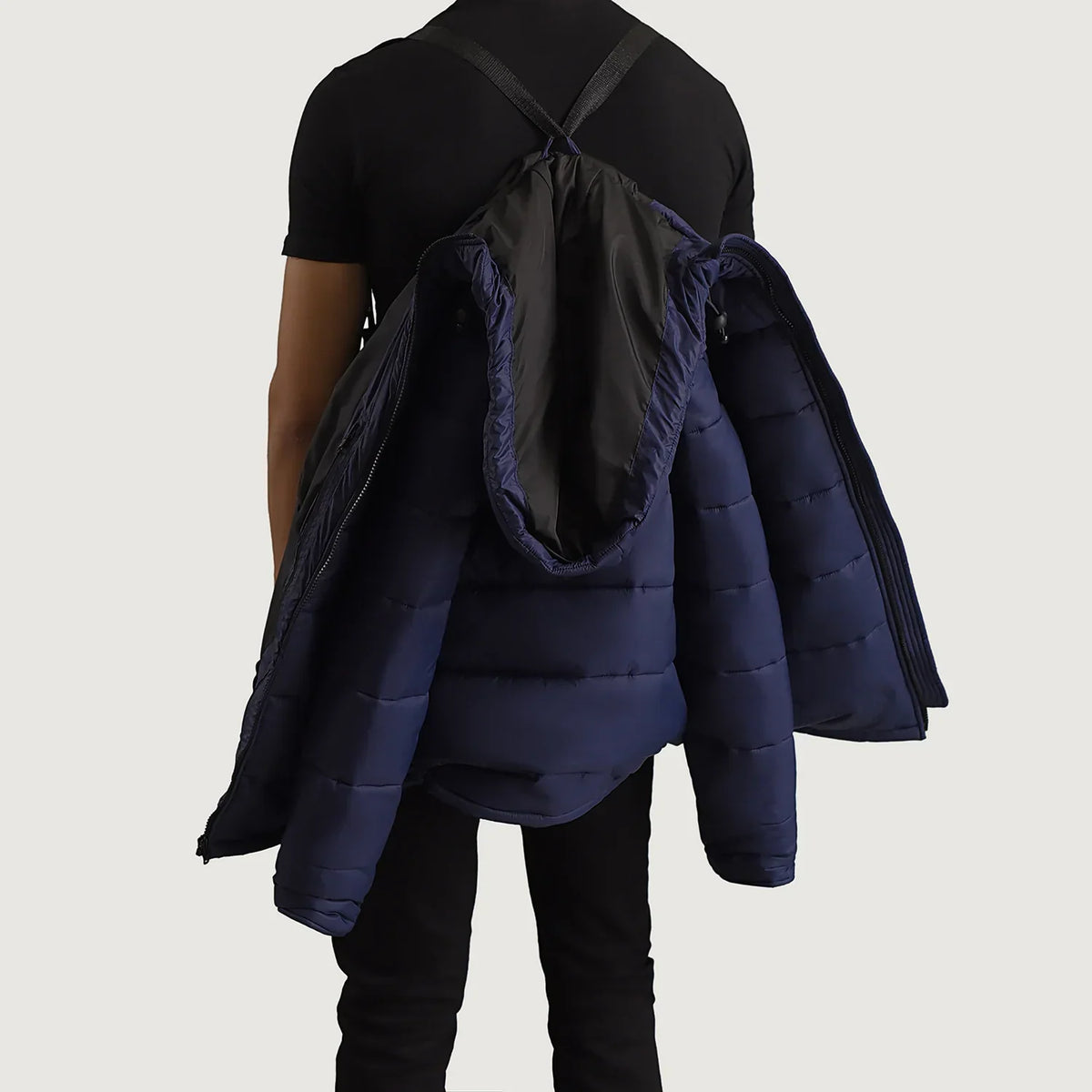Erico Hooded Puffer Jacket in Blue