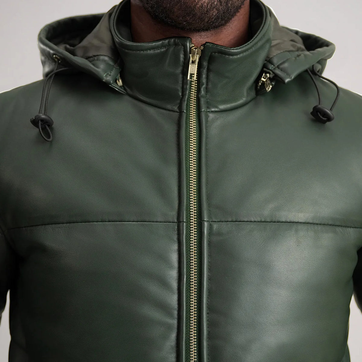 Gordon Green Hooded Sheepskin Leather Puffer Jacket