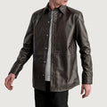 Haven Brown Sheepskin Leather Shirt