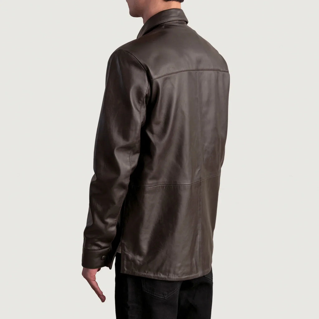 Haven Brown Sheepskin Leather Shirt