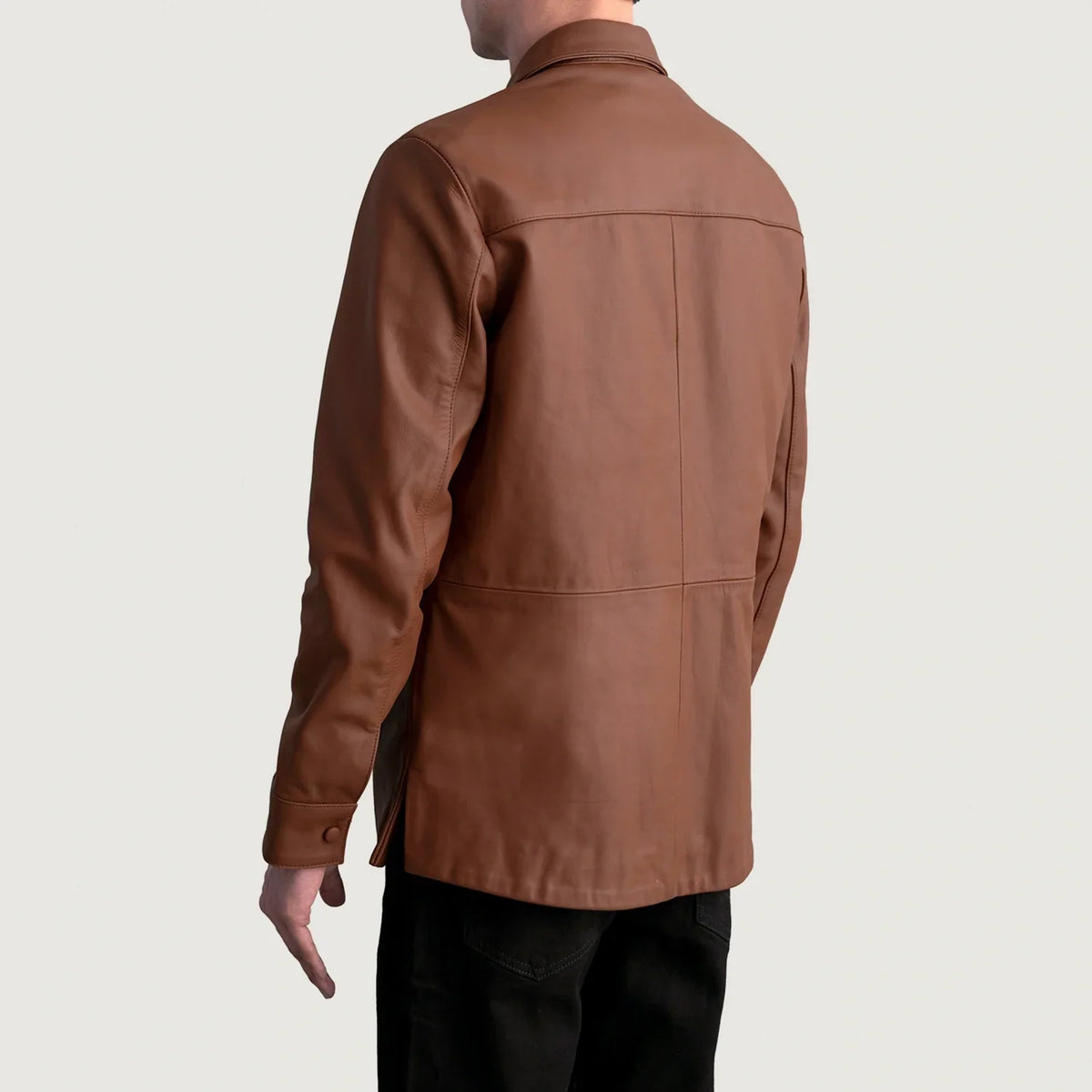 Haven Matte Brown Cowhide Leather Shirt