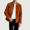 Inferno Brown Suede Goatskin Jacket