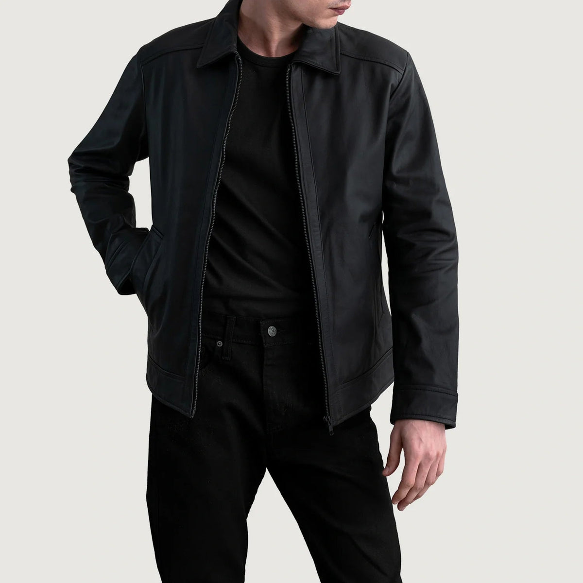 Inferno Matte Black Cowhide Leather Jacket