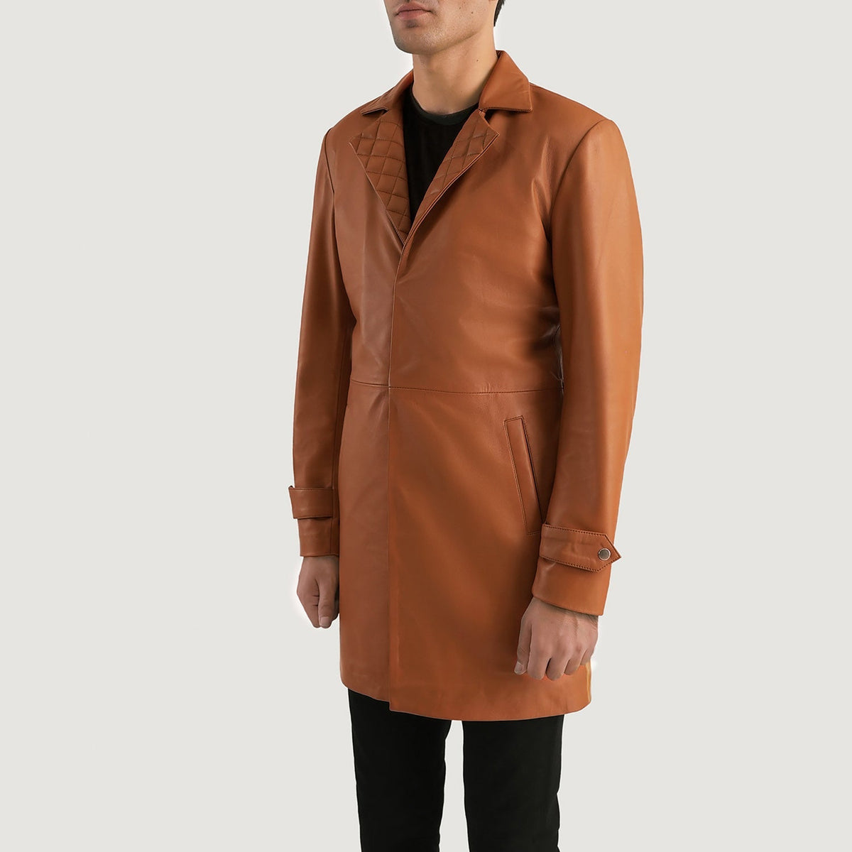 Infinity Tan Brown Sheepskin Leather Coat