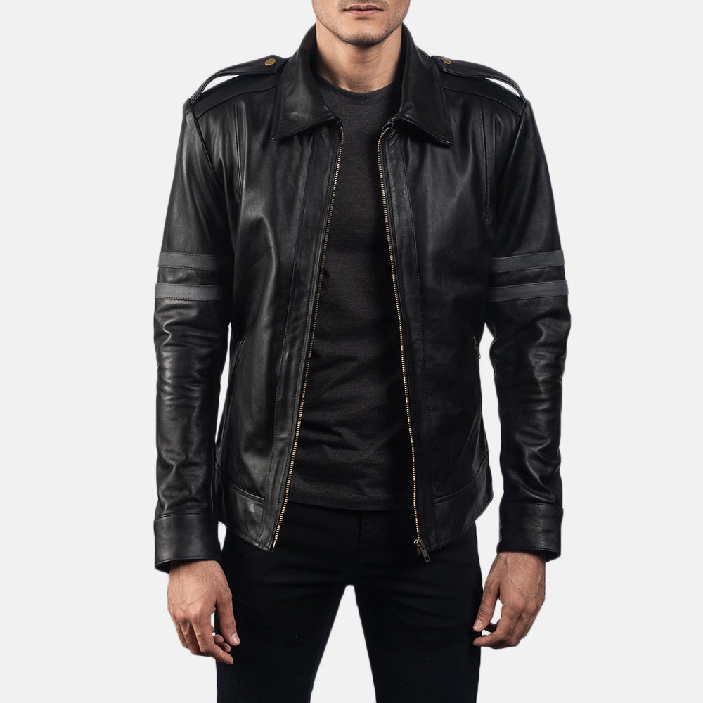 Armstrong Black Cowhide Biker Jacket