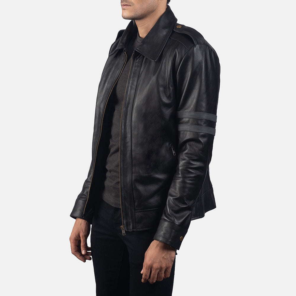 Armstrong Black Cowhide Biker Jacket