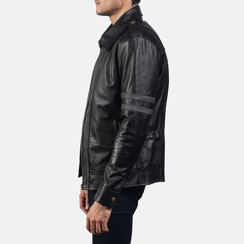Armstrong Black Cowhide Biker Jacket