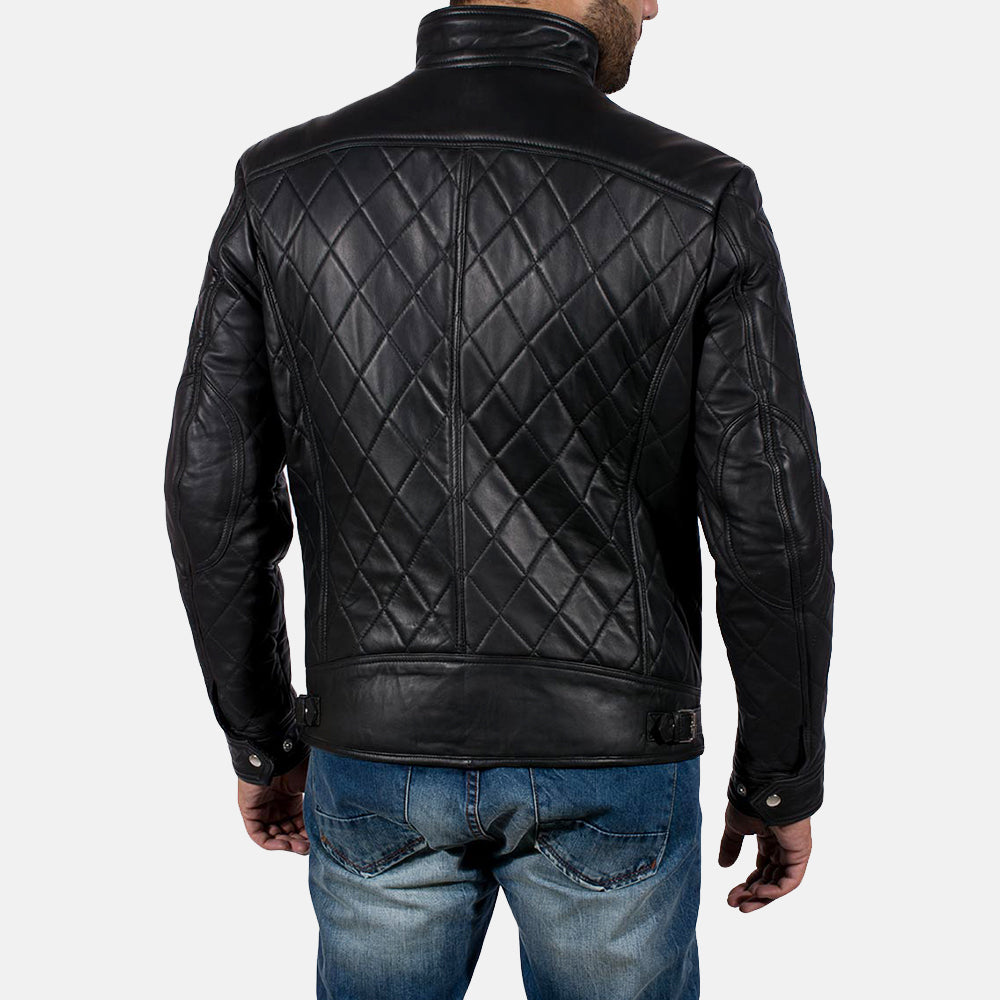 Equilibrium Leather Jacket in Black