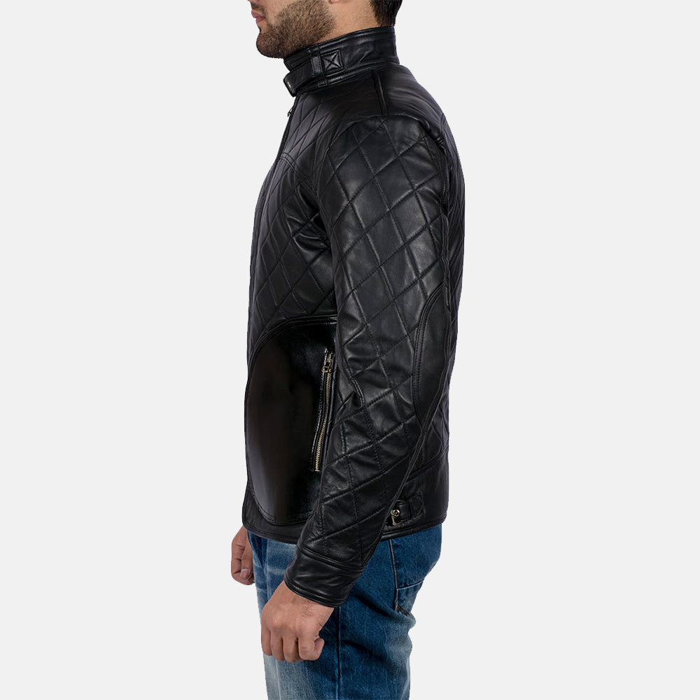 Equilibrium Leather Jacket in Black