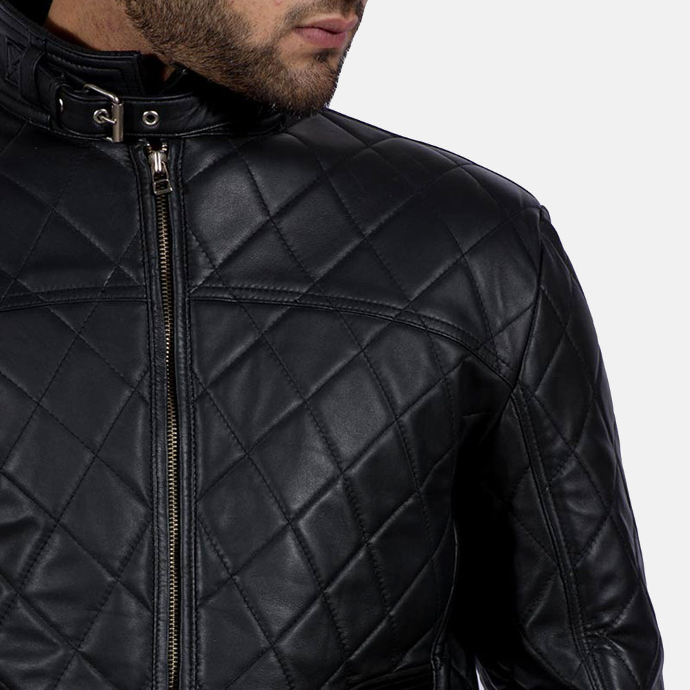 Equilibrium Leather Jacket in Black