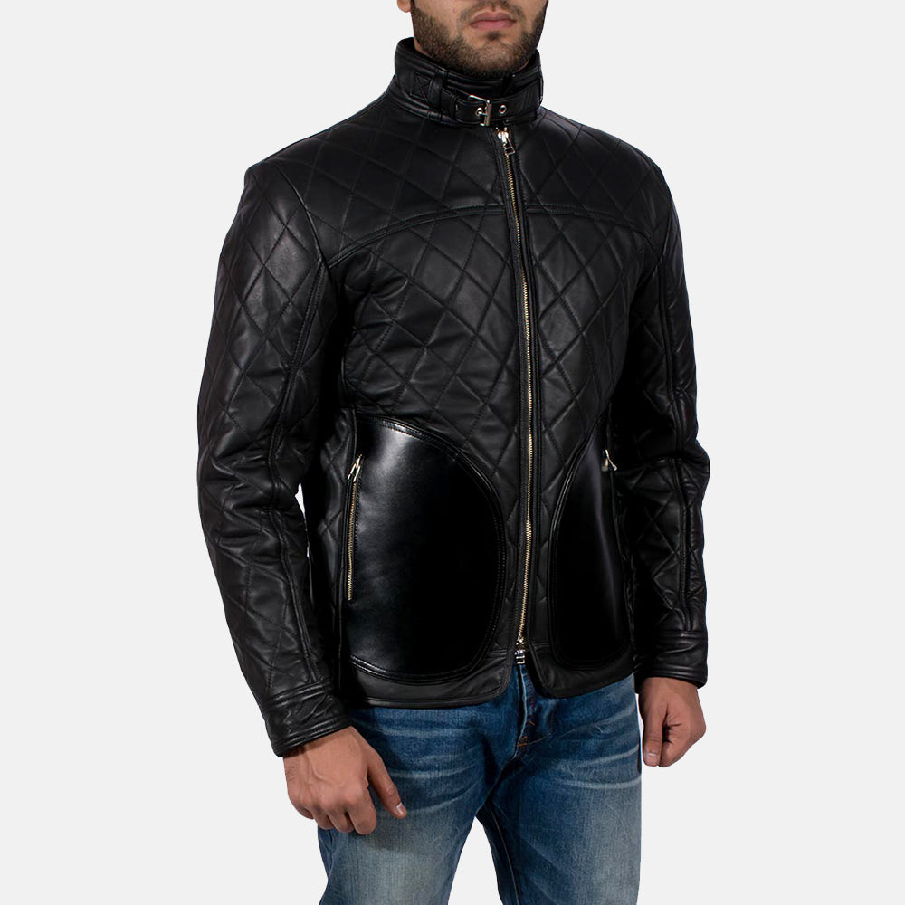 Equilibrium Leather Jacket in Black