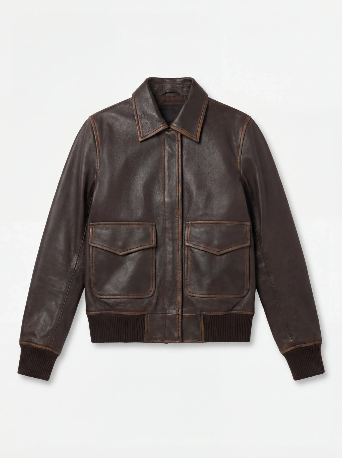 Westa A-2 Brown Goatskin Bomber Jacket