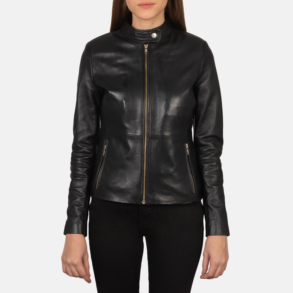 Rave Black Sheepskin Biker Jacket