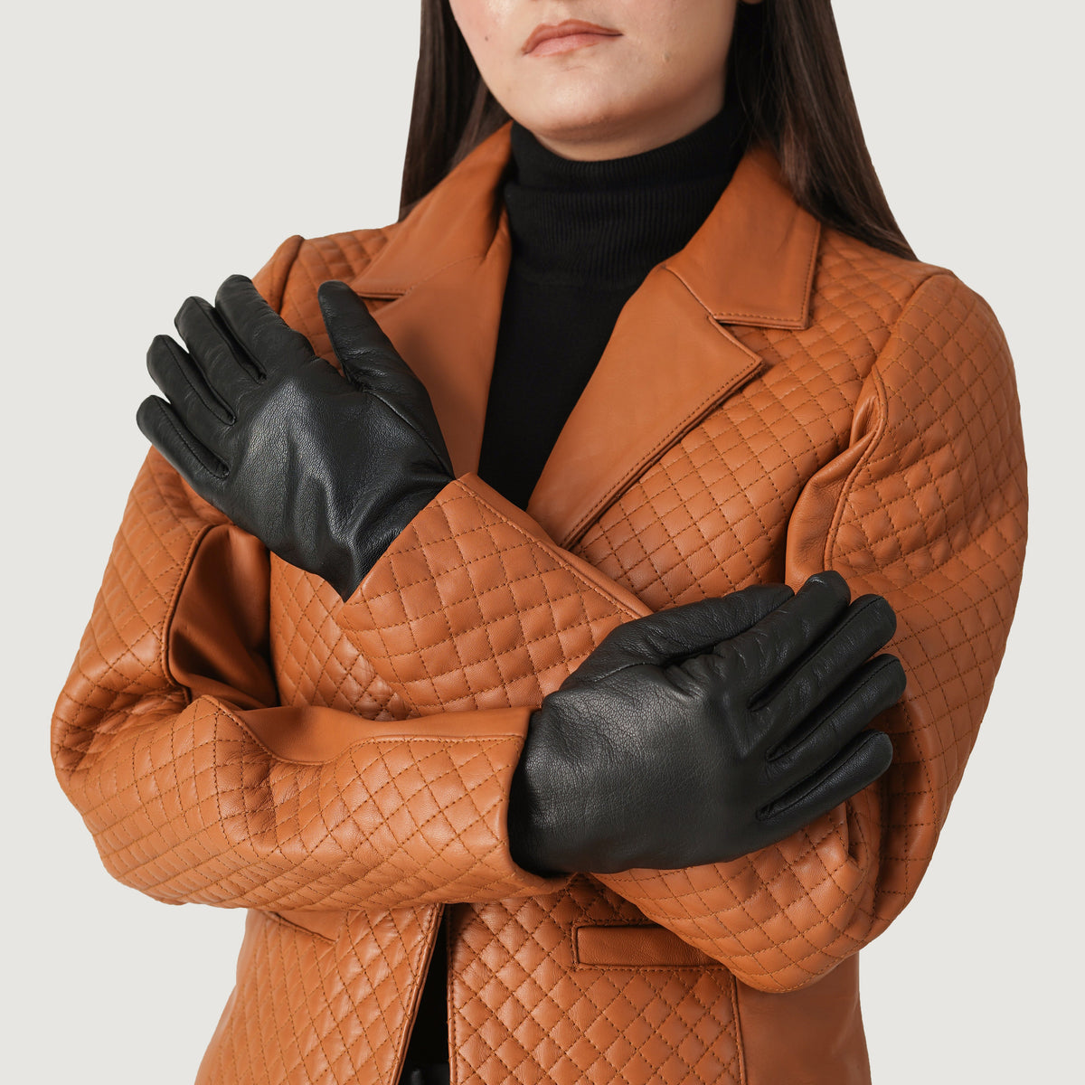 Saltor Black Full Grain Sheepskin Dress Gloves