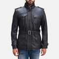 Hunter Black Sheepskin Leather Jacket