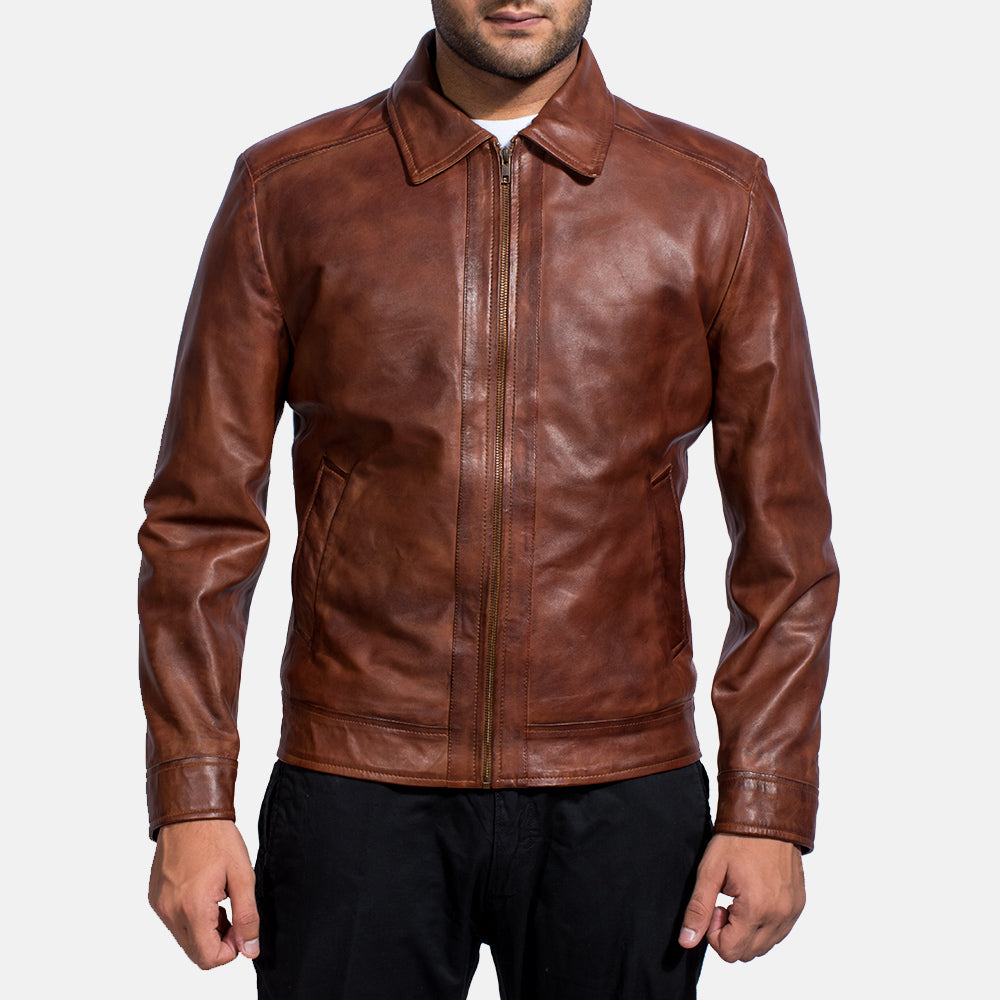 Inferno Distressed Brown Sheepskin Jacket