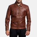 Inferno Distressed Brown Sheepskin Jacket