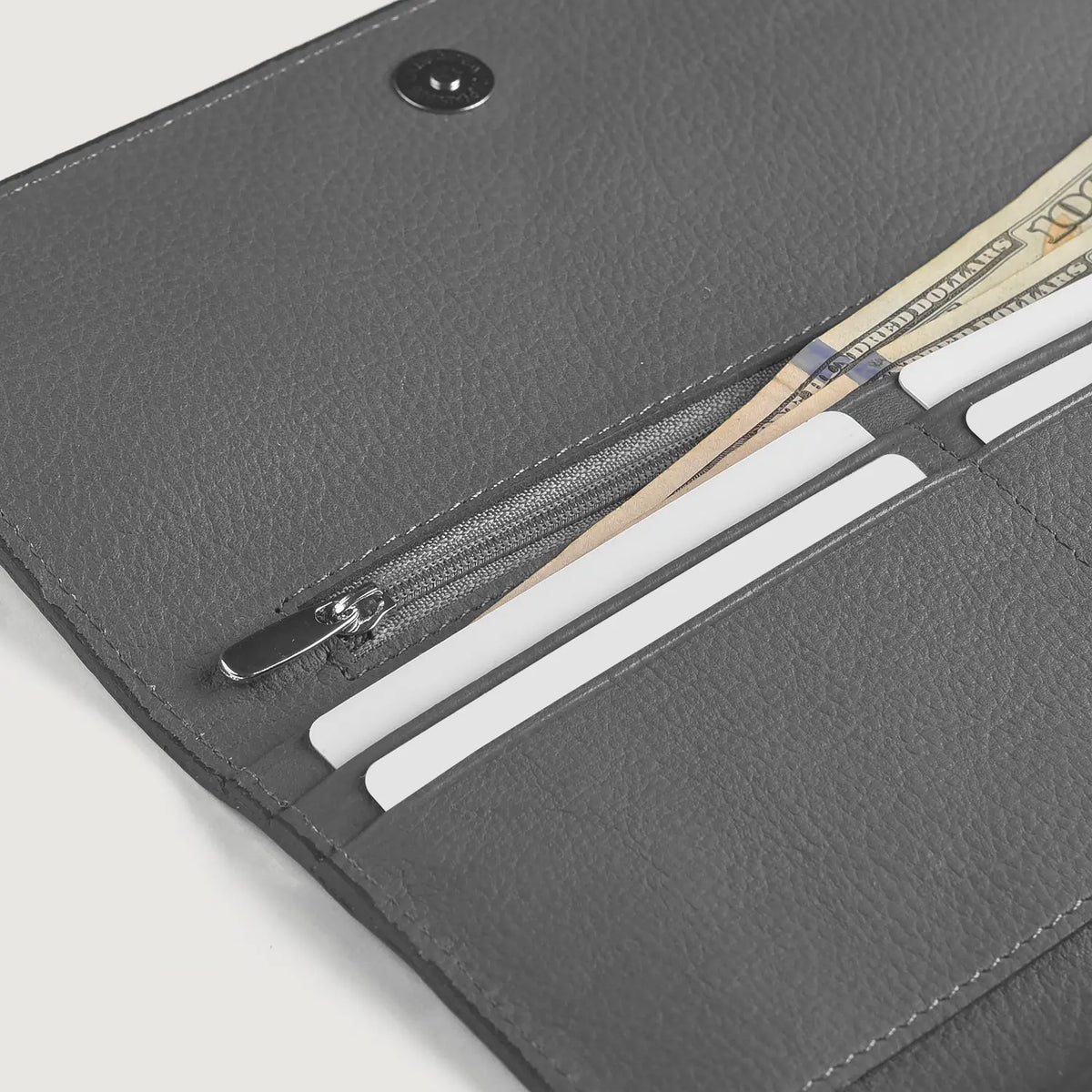 Taylor Grey Cowhide Continental Wallet