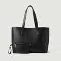 The Bianca Leather Tote Bag in Black