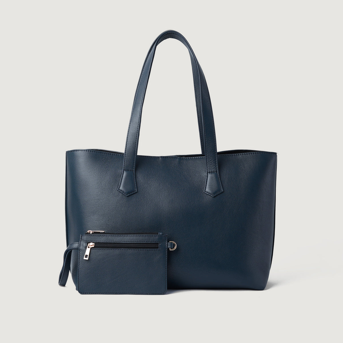 The Bianca Blue Full Grain Leather Tote Bag