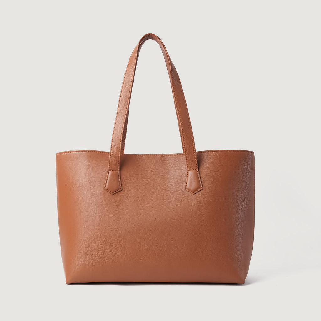 The Bianca Brown Cowhide Leather Tote Bag