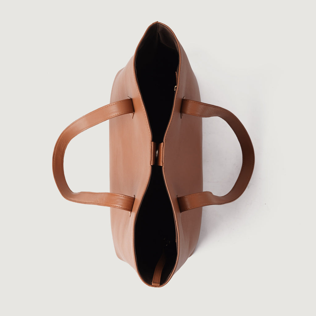 The Bianca Brown Cowhide Leather Tote Bag