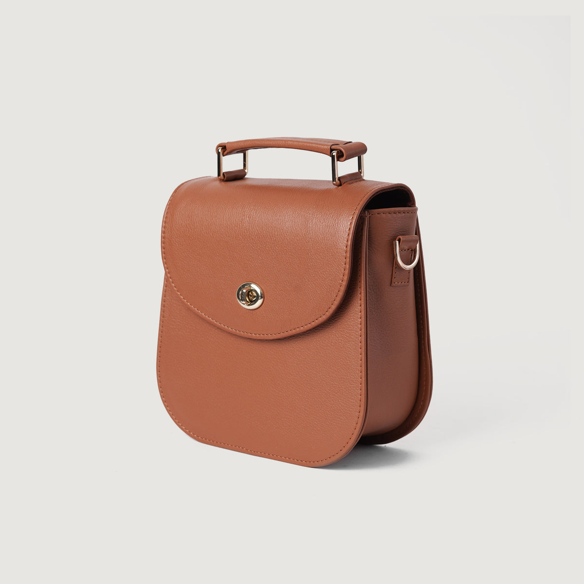 The Sandra Brown Cowhide Leather Saddle Bag