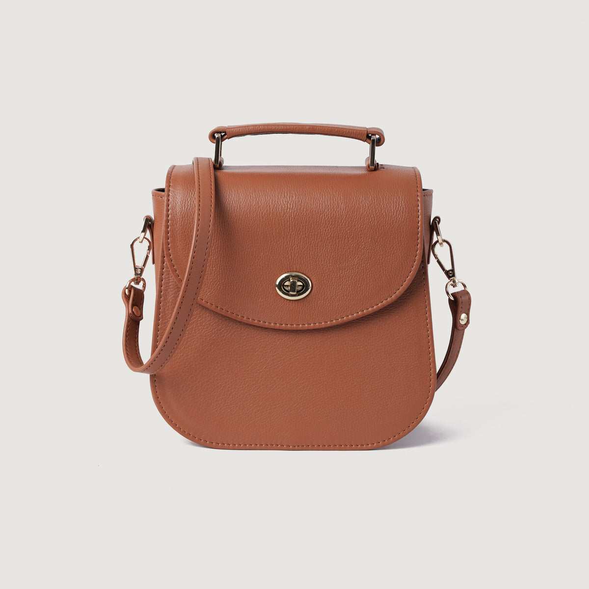 The Sandra Brown Cowhide Leather Saddle Bag