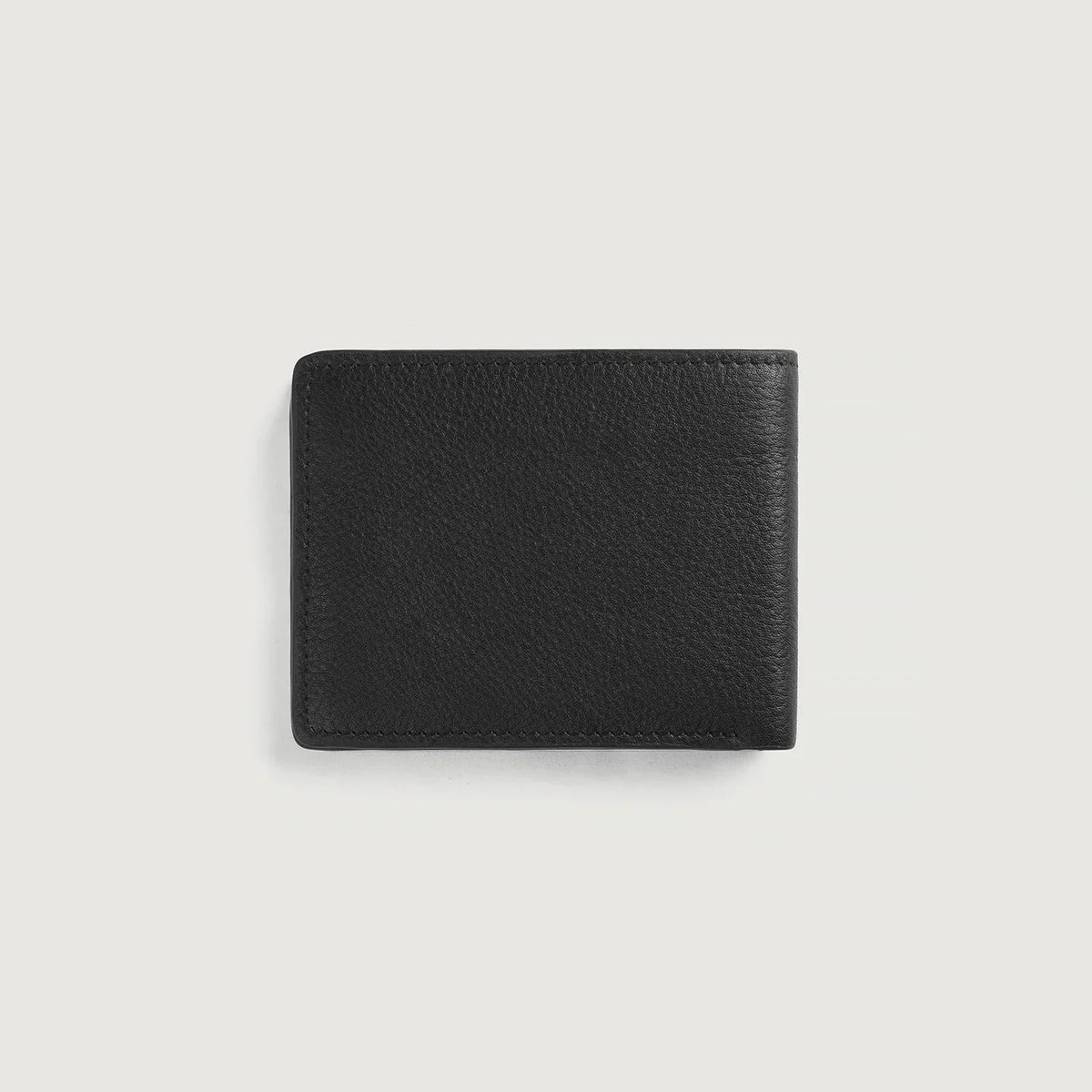 Voren Black Full Grain Leather Bifold Wallet