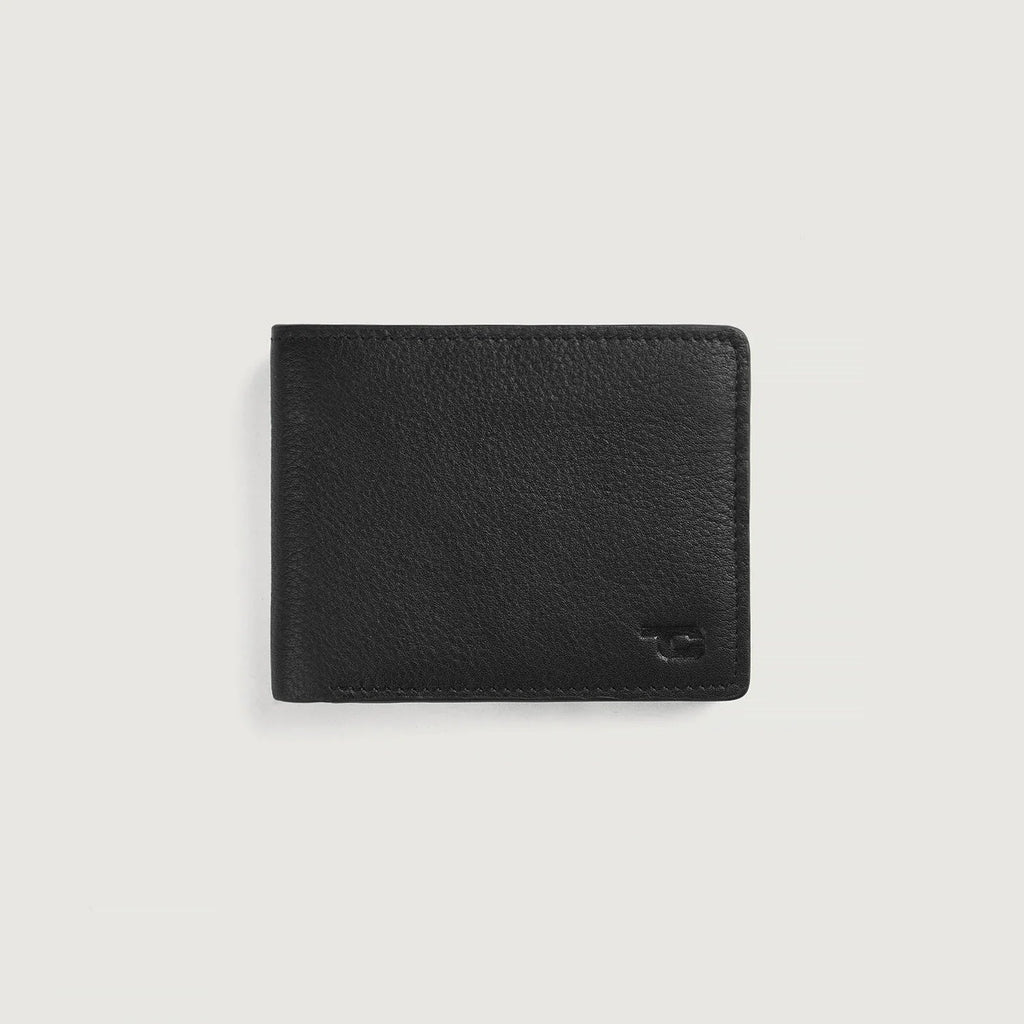 Voren Black Full Grain Leather Bifold Wallet