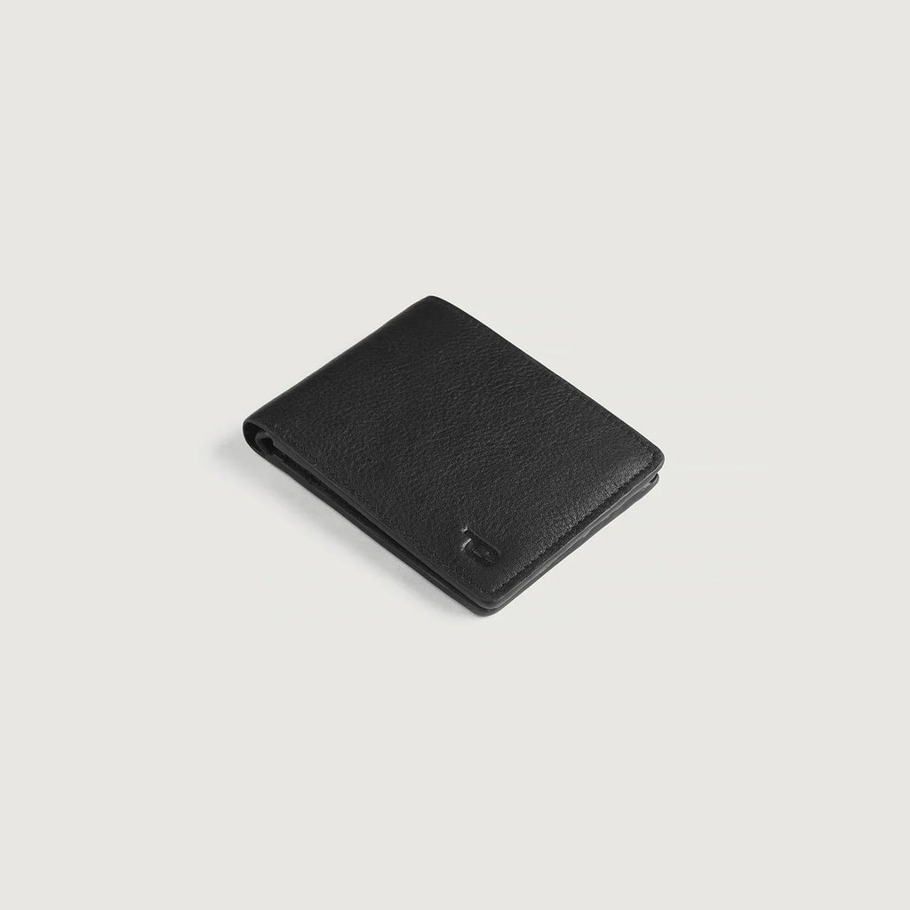 Voren Black Full Grain Leather Bifold Wallet