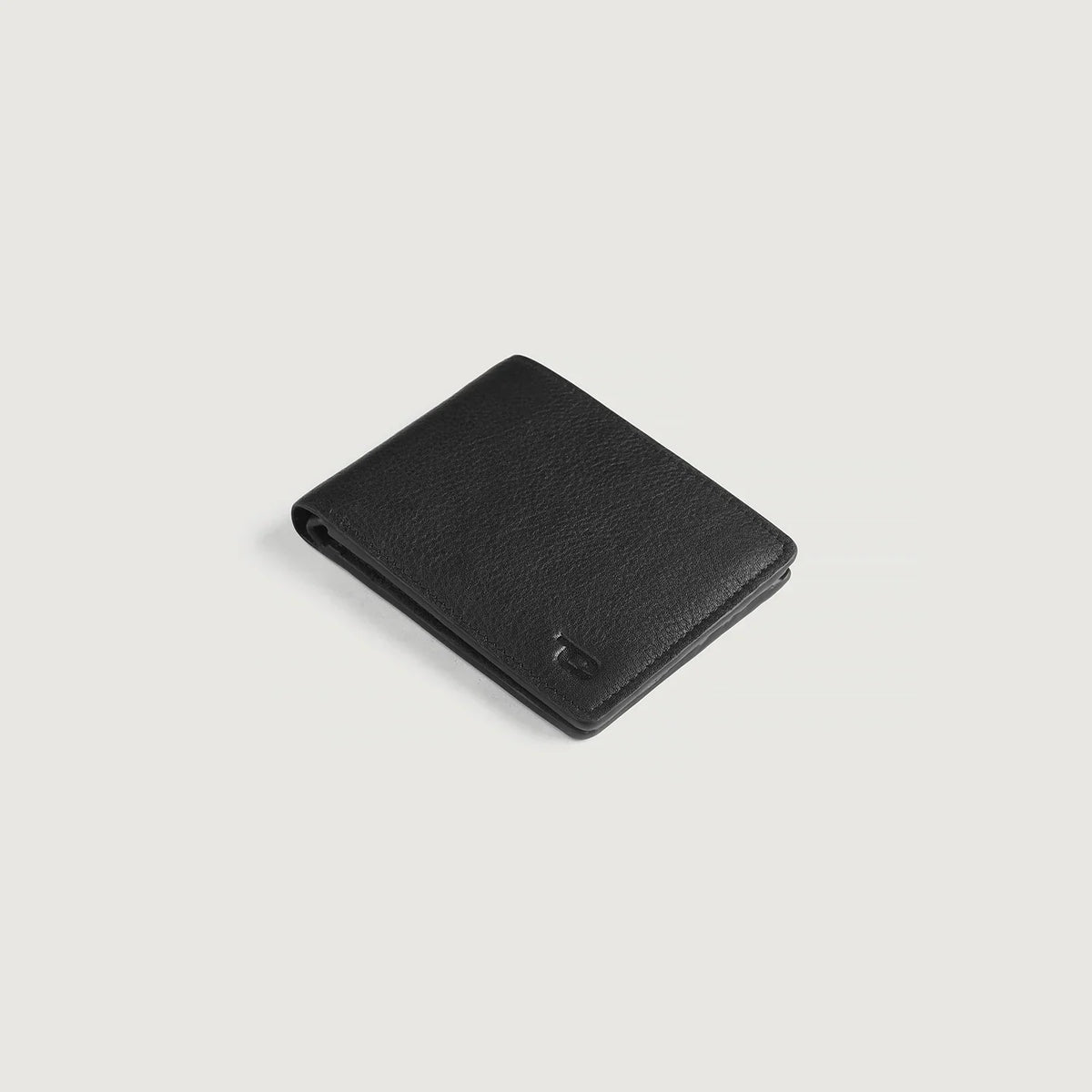 Voren Black Full Grain Leather Bifold Wallet