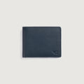 Voren Blue Full Grain Leather Bifold Wallet