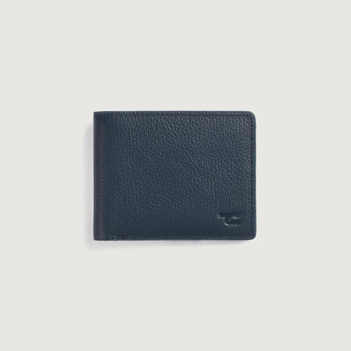 Voren Blue Full Grain Leather Bifold Wallet