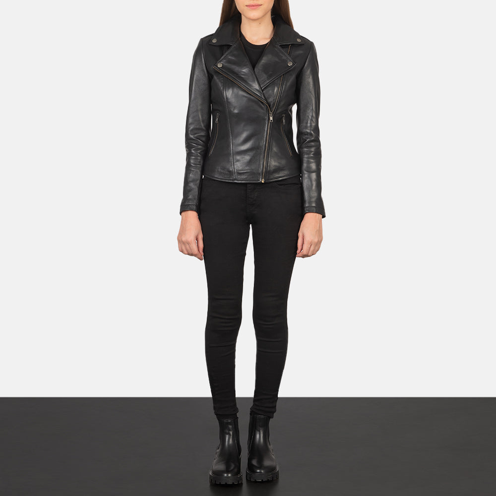 Flashback Black Leather Moto Jacket