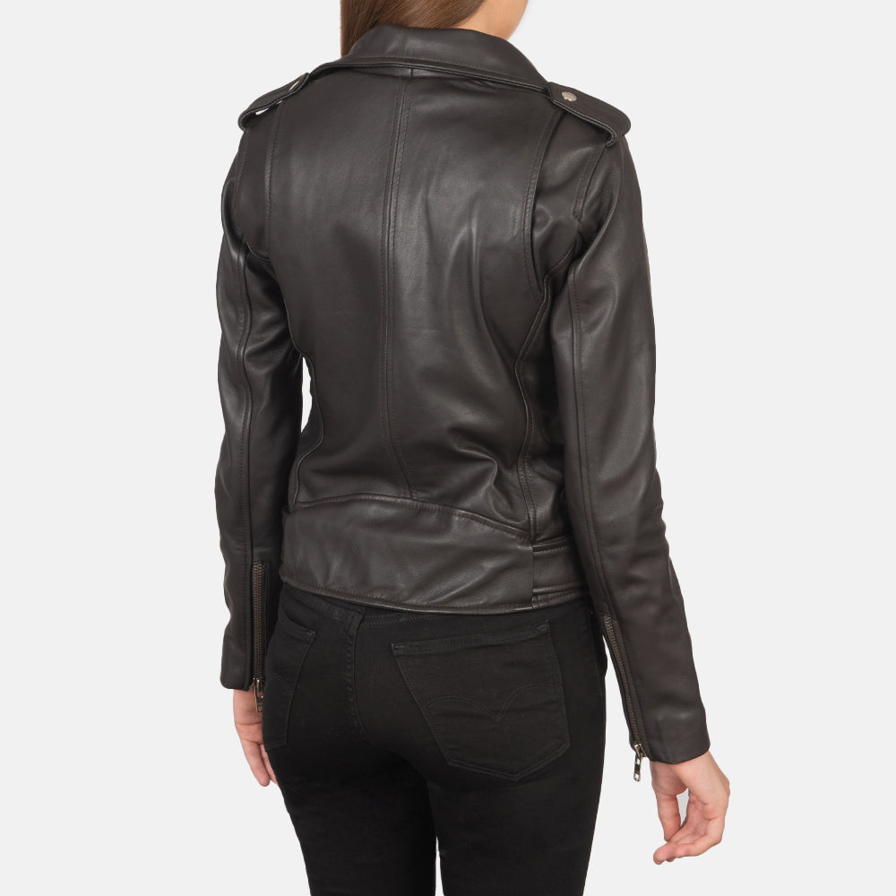 Alison Brown Semi-Aniline Sheepskin Belted Moto Jacket