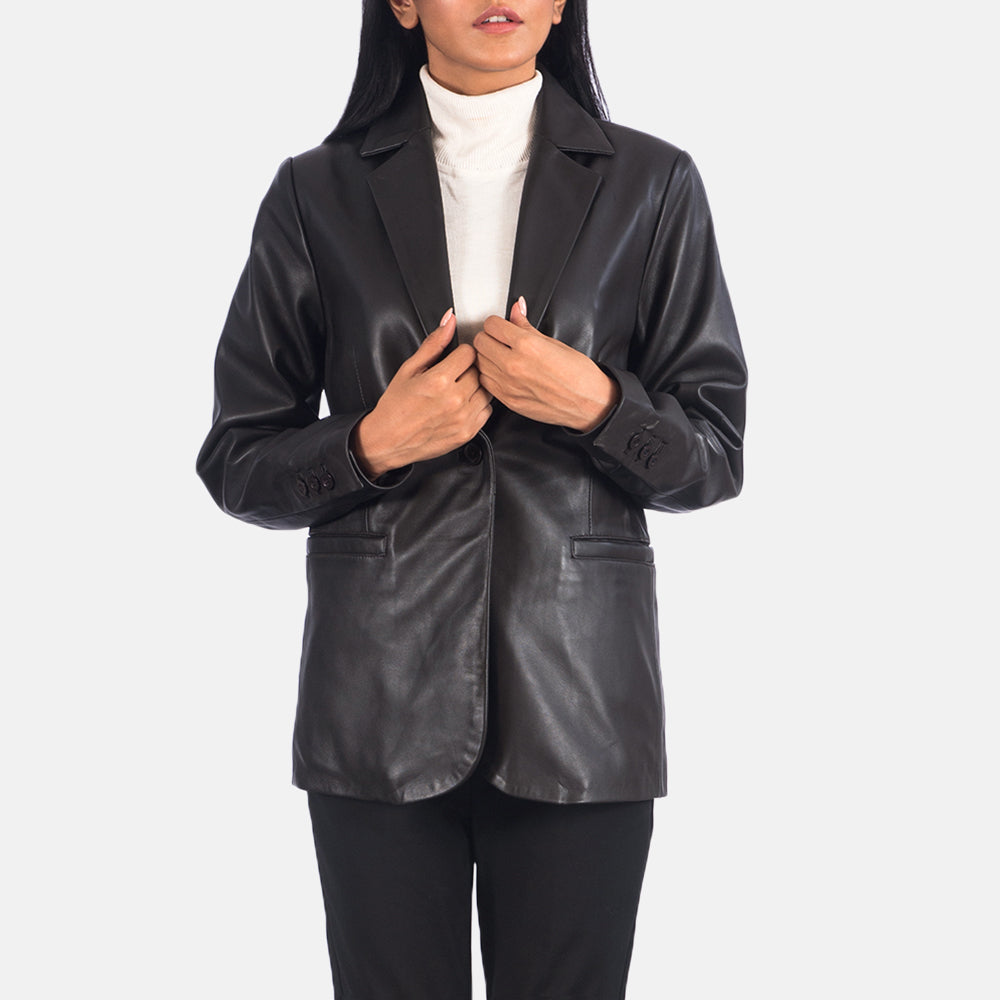 Norma Brown Sheepskin Leather Blazer
