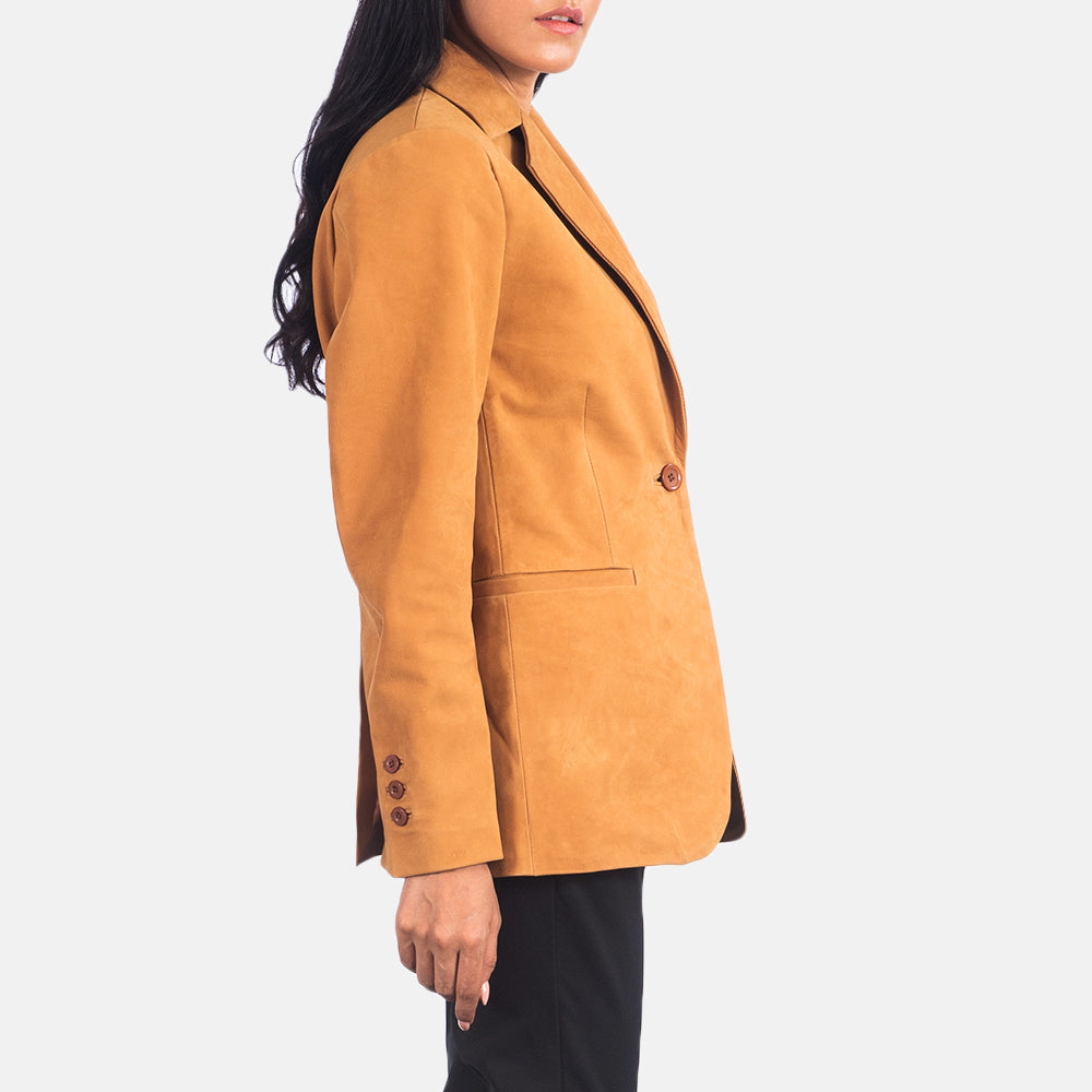 Norma Brown Nubuck Cowhide Blazer