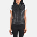 Rayne Moto Black Sheepskin Leather Vest