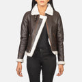 Sherilyn B-3 Brown Goatskin Bomber Jacket