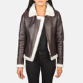Sherilyn B-3 Maroon Sheepskin Bomber Jacket