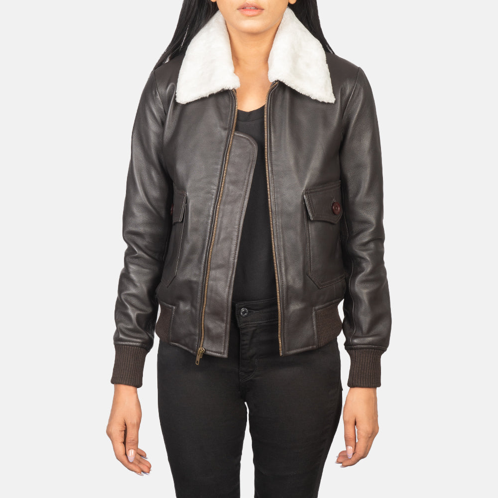 Stella G-1 Brown Sheepskin Bomber Jacket