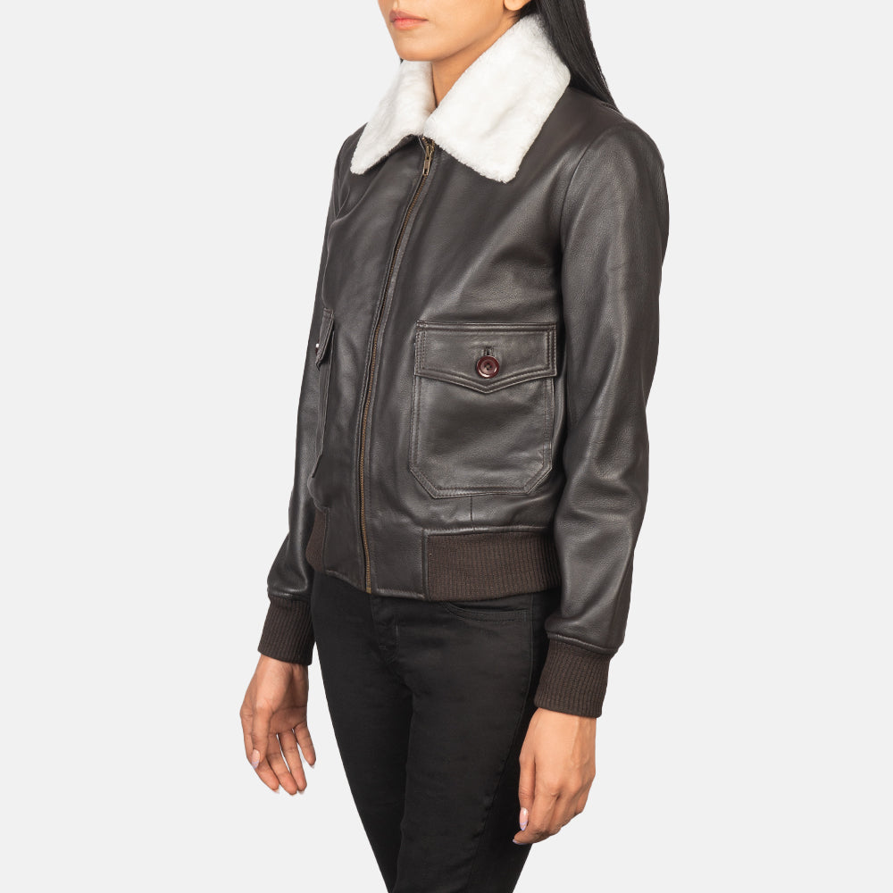 Stella G-1 Brown Sheepskin Bomber Jacket