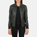 Westa A-2 Green Sheepskin Bomber Jacket