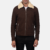 Mens Goatskin Coffner Brown Shearling Fur Jacket - JH0033