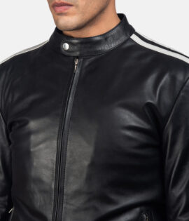 Hank Black Leather Biker Jacket