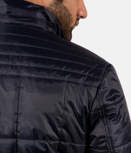 Mens Alps Quilted Blue Hooded Windbreaker Jacket - JH0056