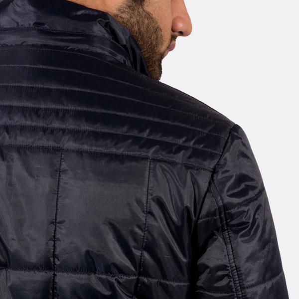 Mens Alps Quilted Blue Hooded Windbreaker Jacket - JH0056