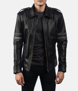 Armstrong Black Leather Biker Jacket